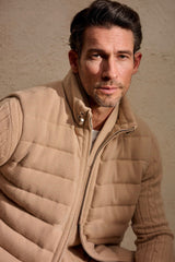 Puffer cashmere coat