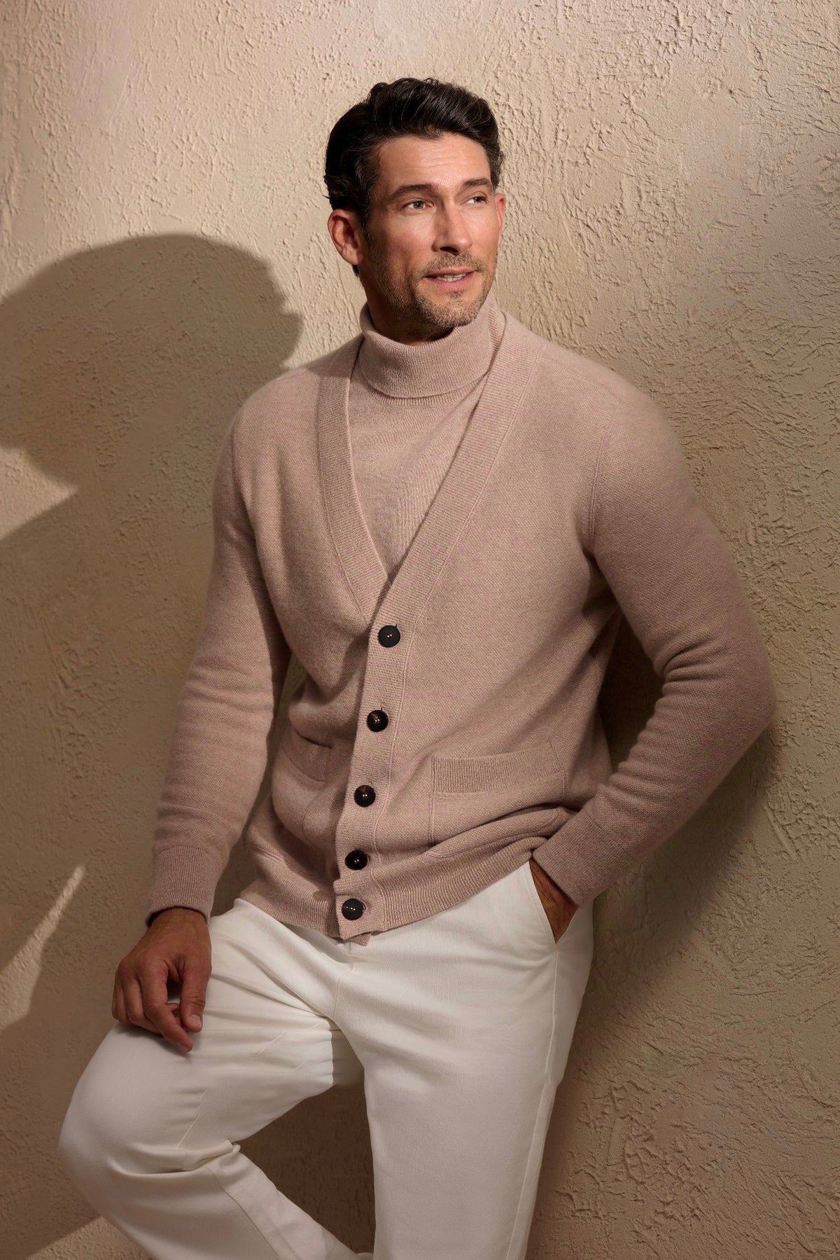 Blush cashmere cardigan