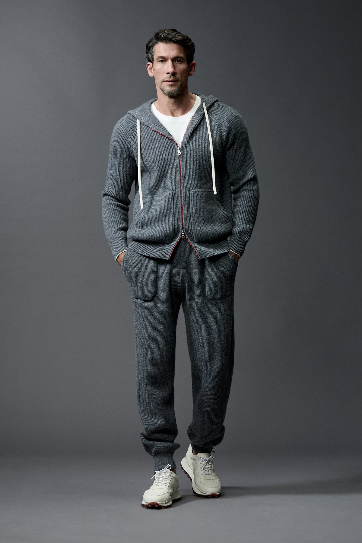Charcoal cashmere cardigan