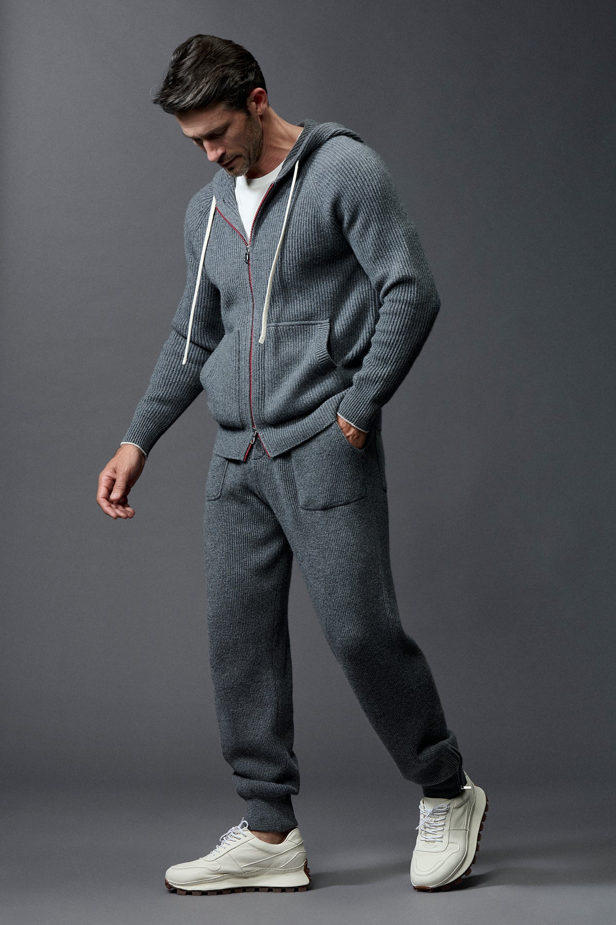 Charcoal cashmere cardigan