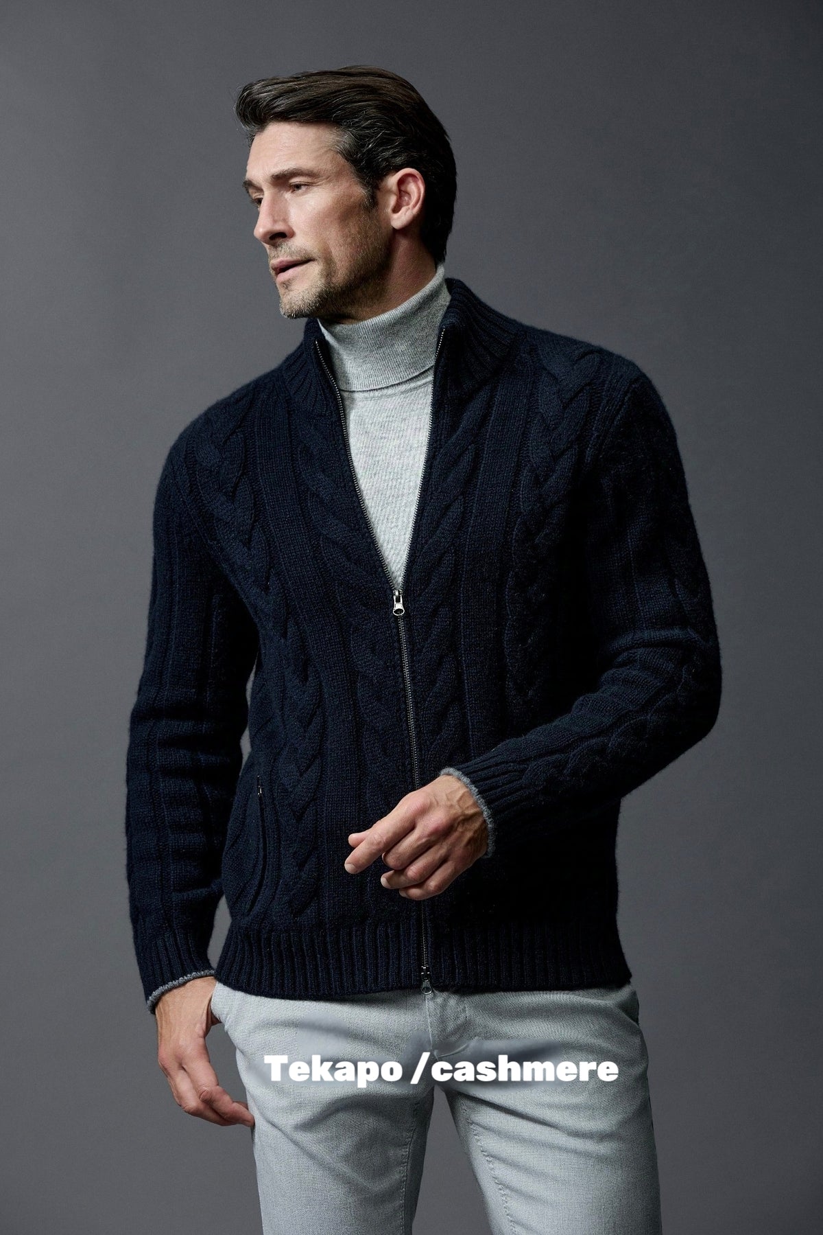 Aran cashmere cardigan