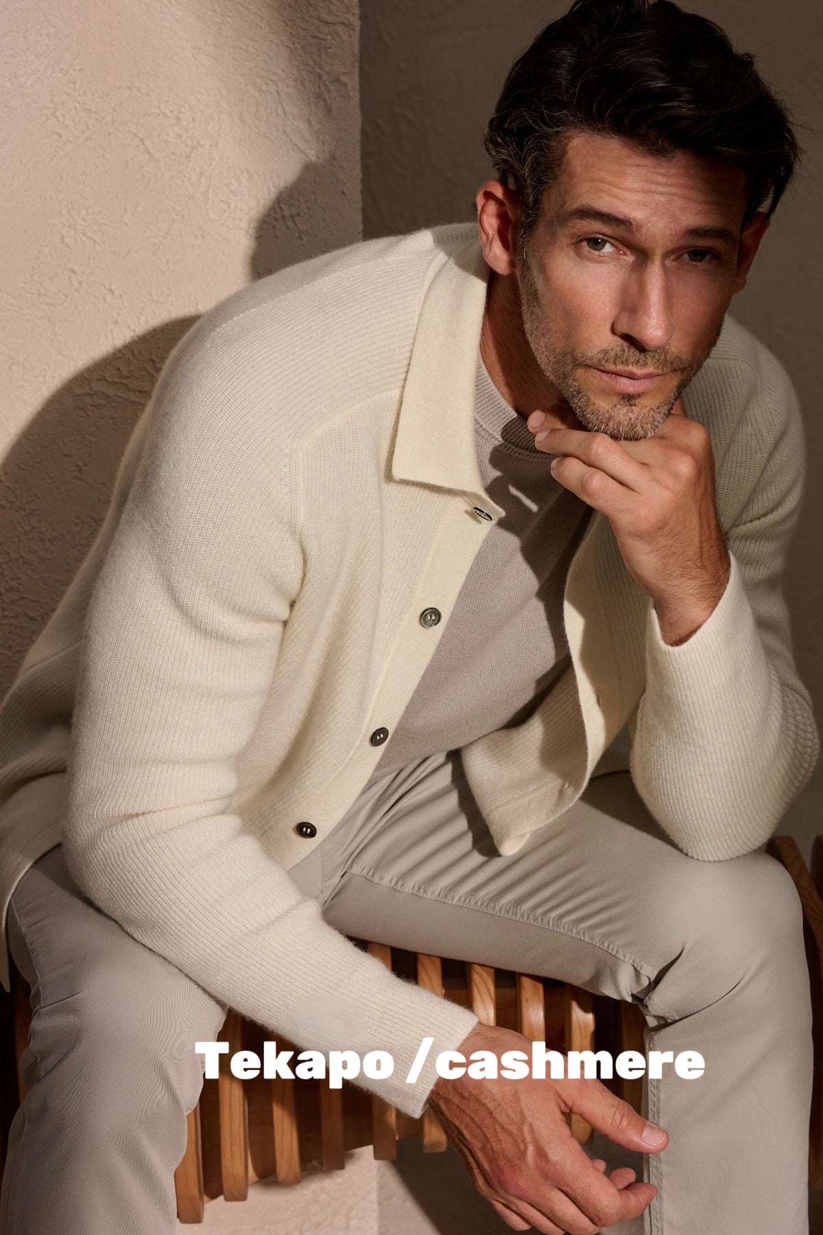 Alabaster cashmere cardigan