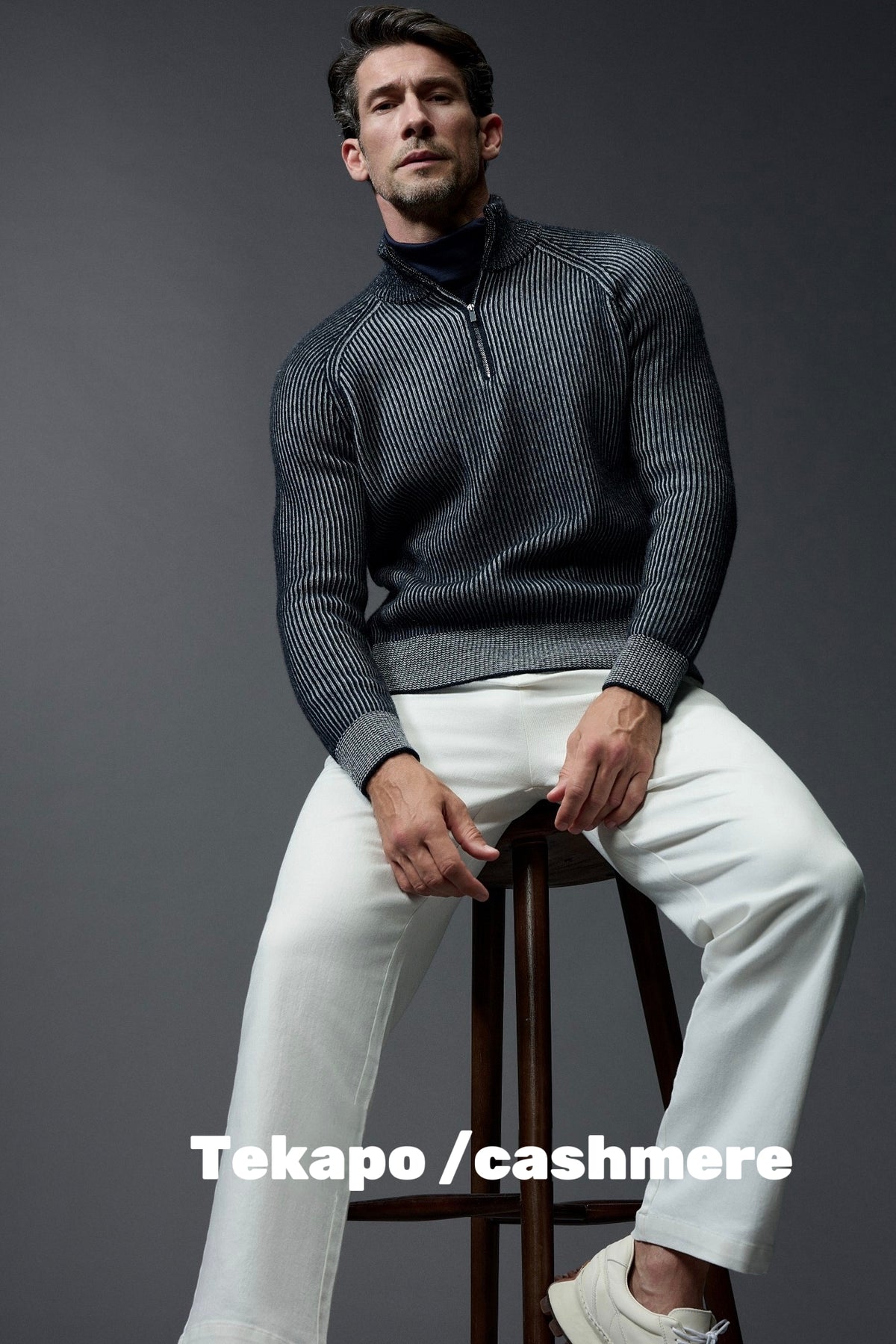 Dynamic cashmere sweater